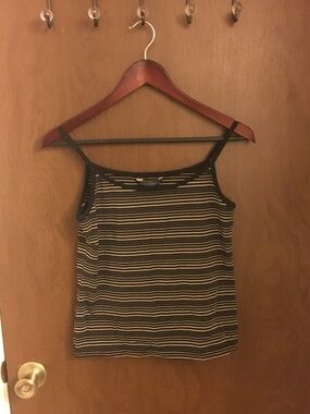 Vintage Banana Republic Black Multi-Stripe Tank